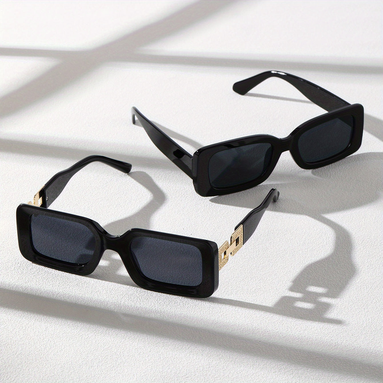 Rectangle Sunglasses Retro UV400 Sun Shades For Women Men
