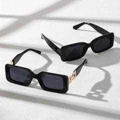 Rectangle Sunglasses Retro UV400 Sun Shades For Women Men