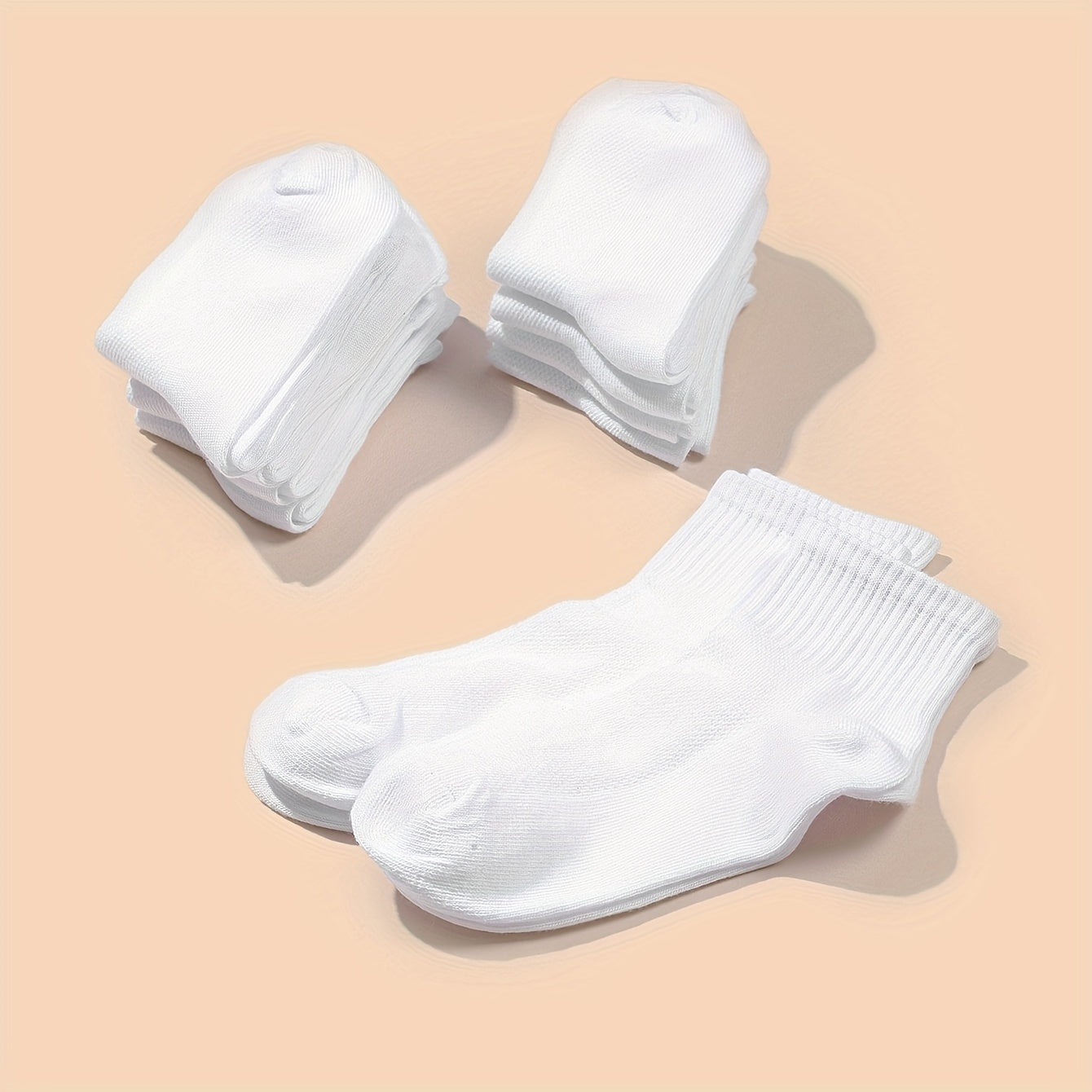 10 Pairs Unisex Daily Casual Short Socks For Boys And Girls