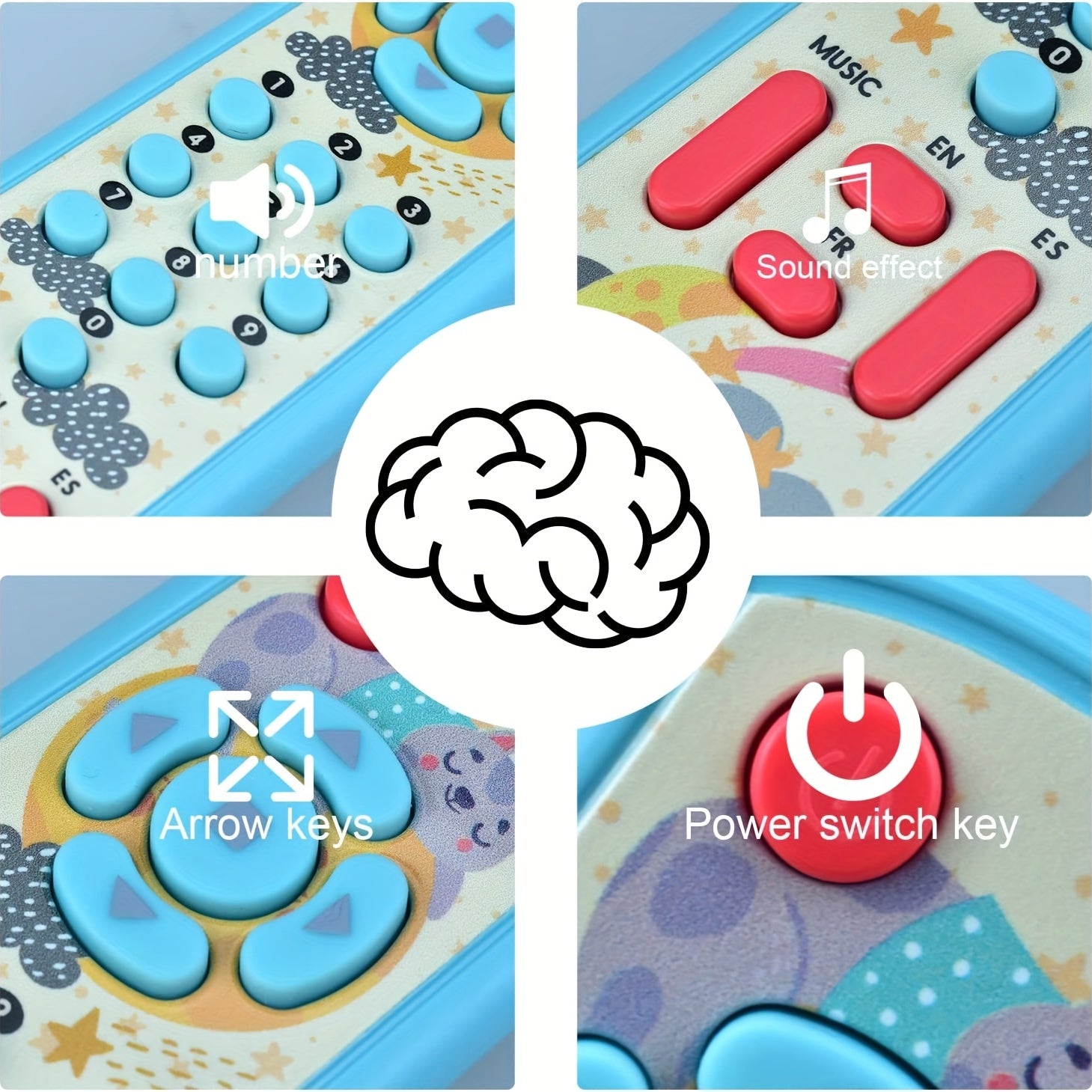 Early Educational TV Remote Control Baby Toy 6 Months Plus