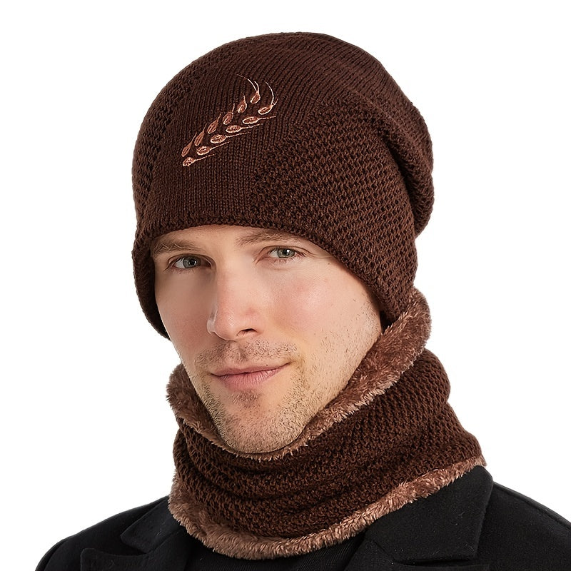 Winter Embroidery Wheat Ear Warm Hat Knitted Wool Hat