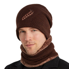 Winter Embroidery Wheat Ear Warm Hat Knitted Wool Hat