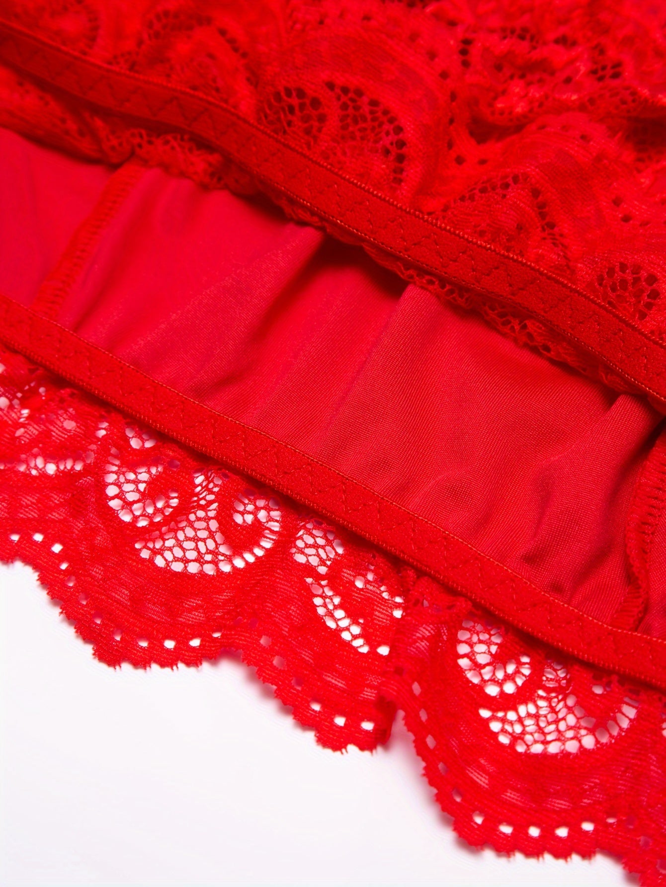  Lace Square Neck Solid Bralette