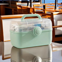 1pc Portable Medicine Storage Box Lightweight Household Emergency Handbag