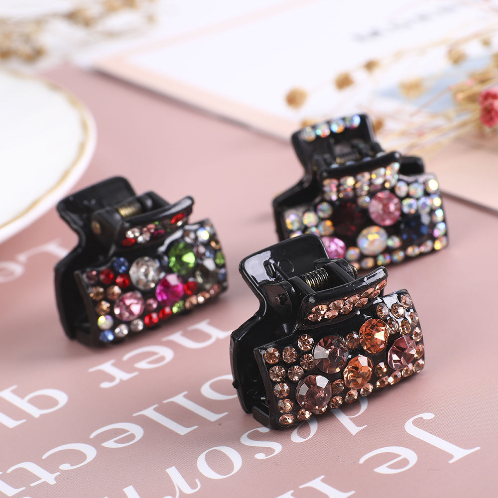Small Rhinestone Hair Claw Clip for Thick Hair, Strong Hold Grip Accessories