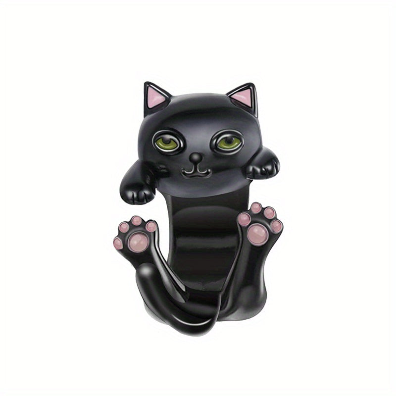925 Silver Black Cat Bead Charm for Bracelet Necklace