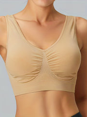 Seamless Wireless Sports Bra Comfy & Breathable Tank