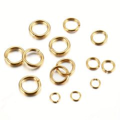 100pcs Stainless Steel Split Rings Openable Rings Connectors 10mm