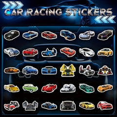 50pcs Racing Car Stickers Waterproof DIY Decorate Party