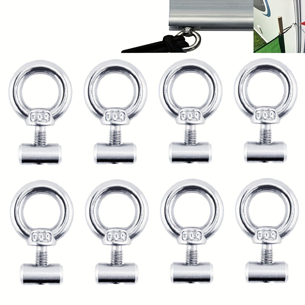 2pcs Stainless Steel Awning Rail Stoppers 6mm Silver