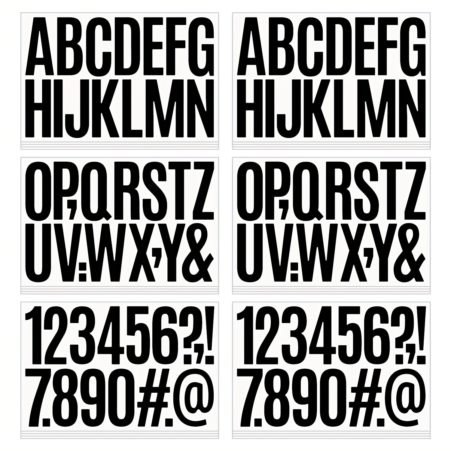 3 Sheets 3" Letter Stickers Large Size DIY Car Wall School Decoration