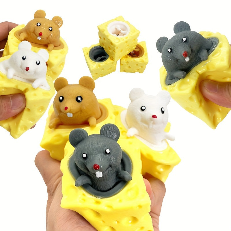 Creative Cheese Mouse Cup Pinch Squirrel Decompression Toy
