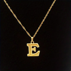 Golden Initial A Pendant Necklace Dainty Letter A Charm Alphabets Jewelry