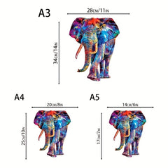 3D Elephant Wooden Puzzle: Fun & Challenging Decompressing Toy