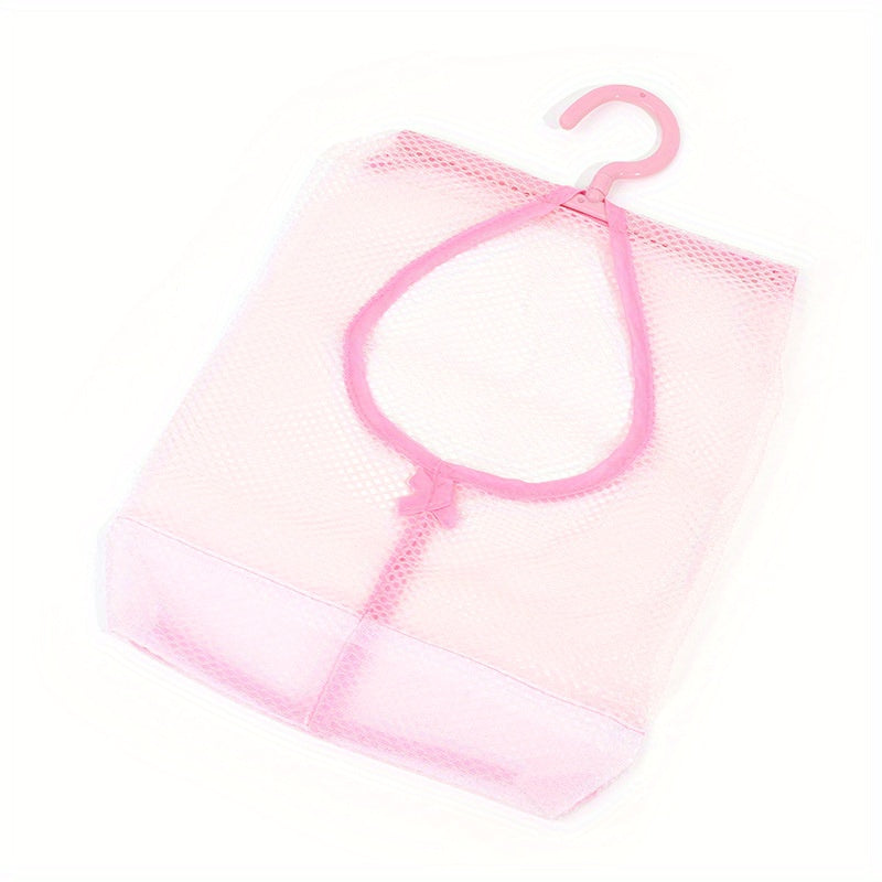 Mesh Hanging Storage Bag for Kitchen Bathroom Foldable Organizer