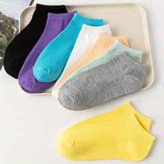 8 Pairs Crew Ankle Socks Comfy & Breathable All-match Socks Women's Stockings