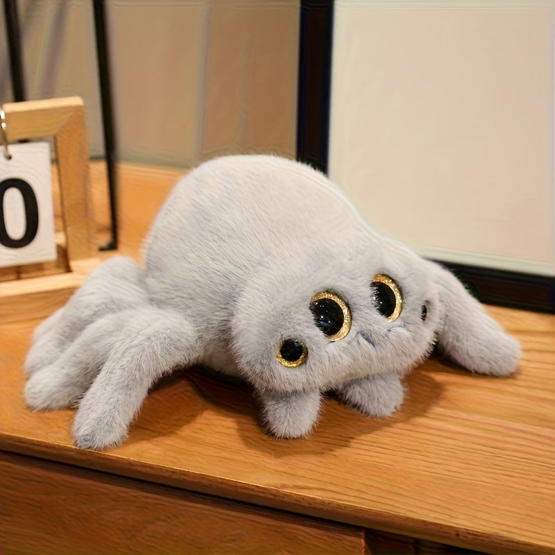 Halloween Spider Plush Toy Soft Gray & Striped Boys & Girls Party