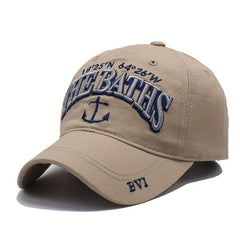 Vintage Anchor Embroidery Baseball Cap Classic Dad Hat