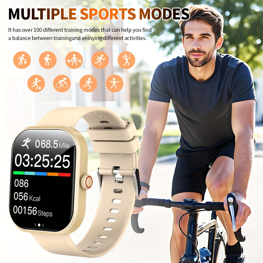 2.01 Inch Unisex Smartwatch with Wireless Calling & Message Alerts