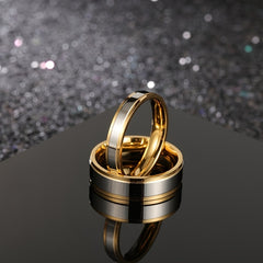 Titanium Steel Couple Ring Wedding Ring 4mm 6mm Wide Band Ring Men Women Love