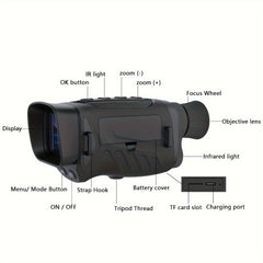Waterproof Monocular Night Vision Device 8x Digital Zoom for Outdoor Exploration