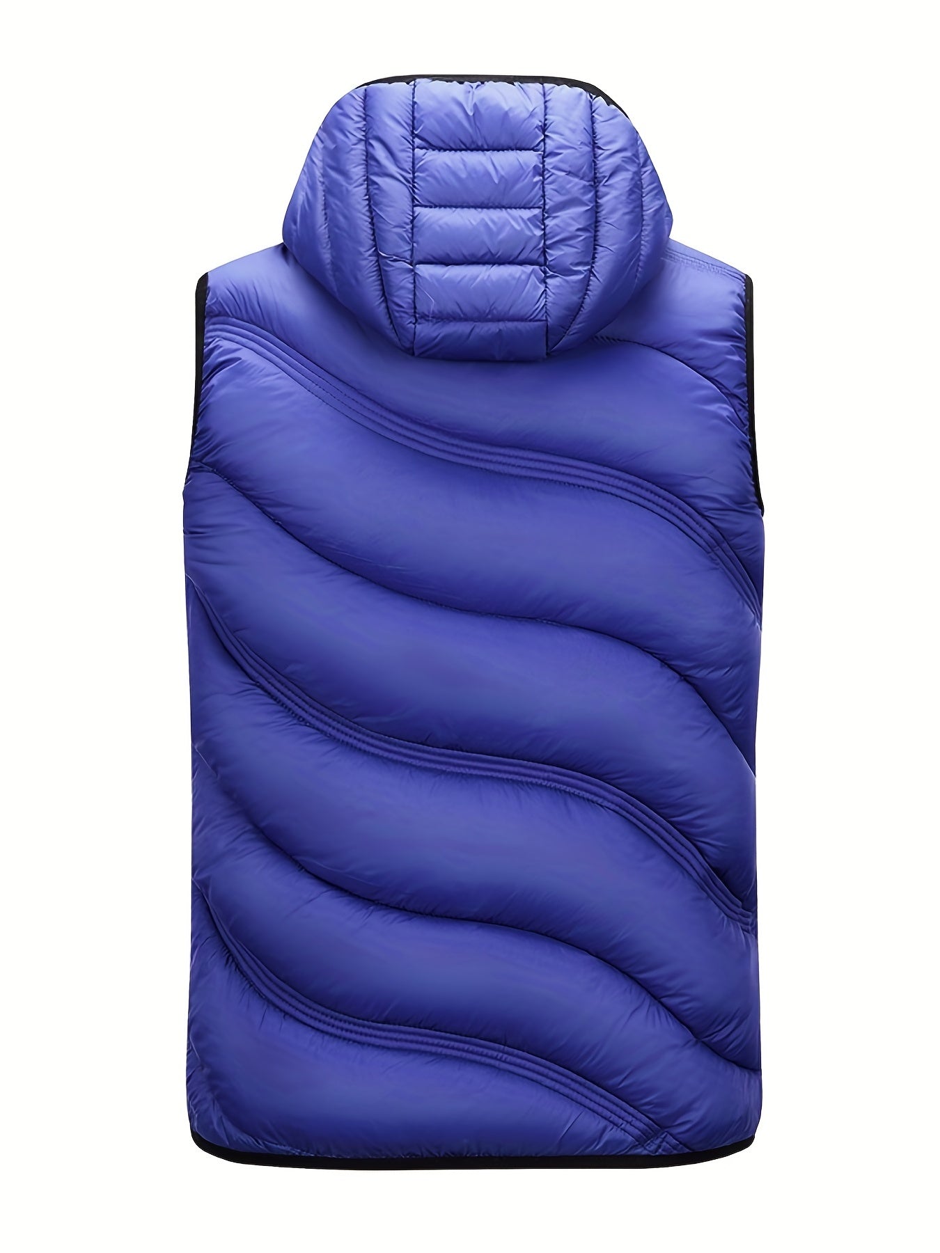 Men's Warm Hooded Vest Zip Up Casual Fall Winter