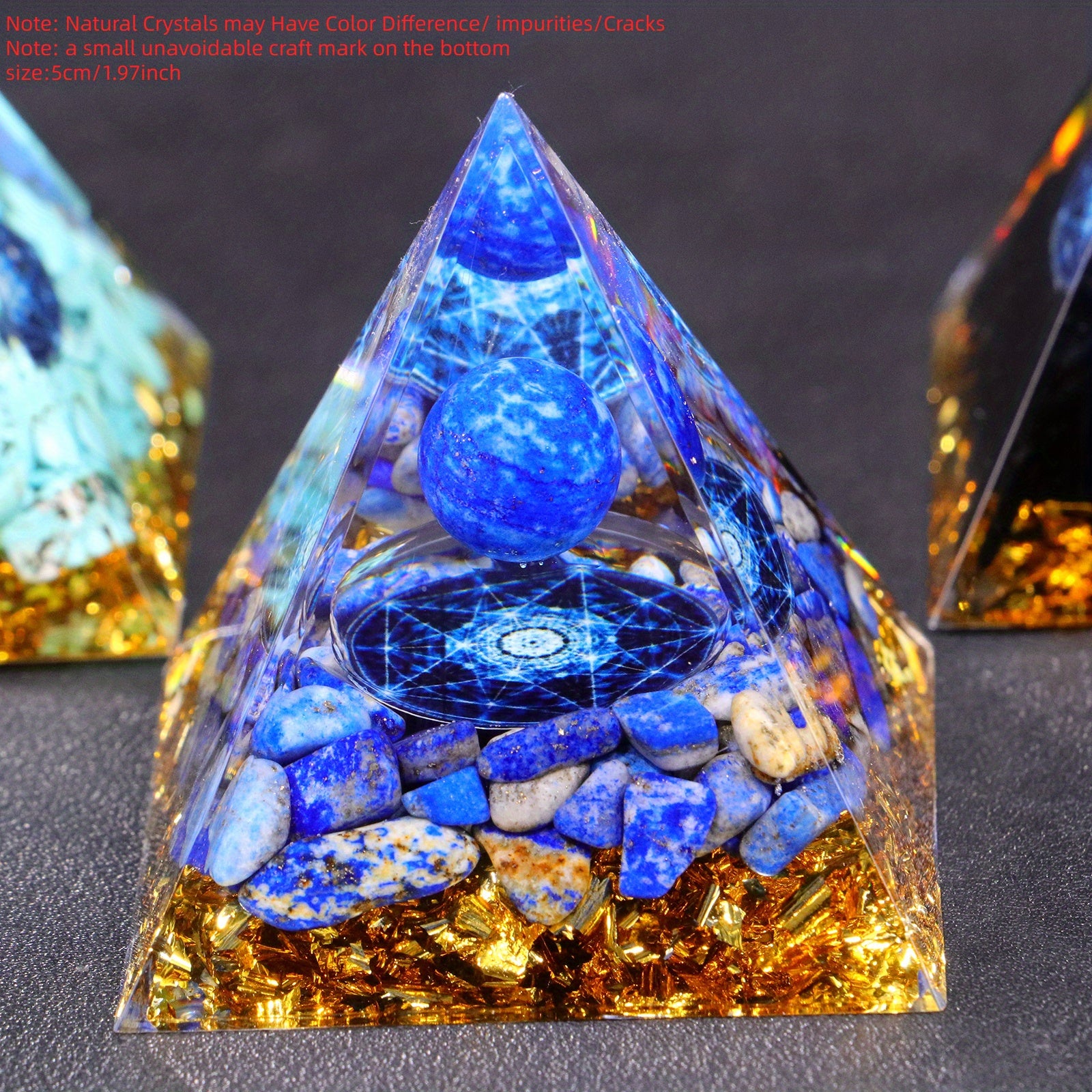 Orgone Pyramid with Amethyst Crystal Ball