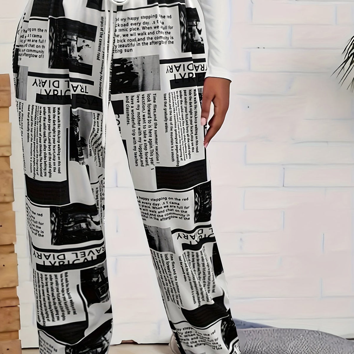 Women's Plus Pop Art Print Jogger Trousers