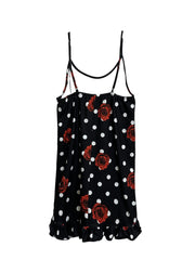  Rose & Polka Dot Print Cami Sleep Dress