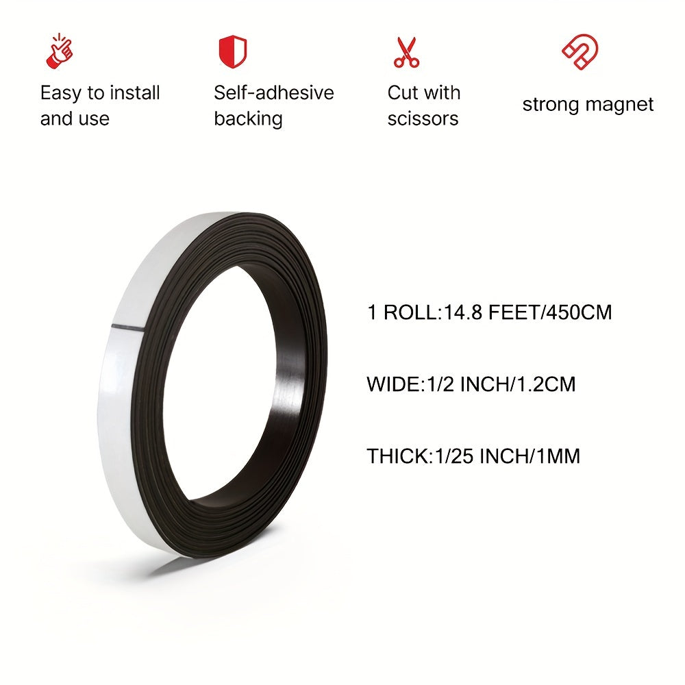 Magnetic Tape Roll 2.54cm x 4.51m - Whiteboards, Fridge - DIY Art Projects