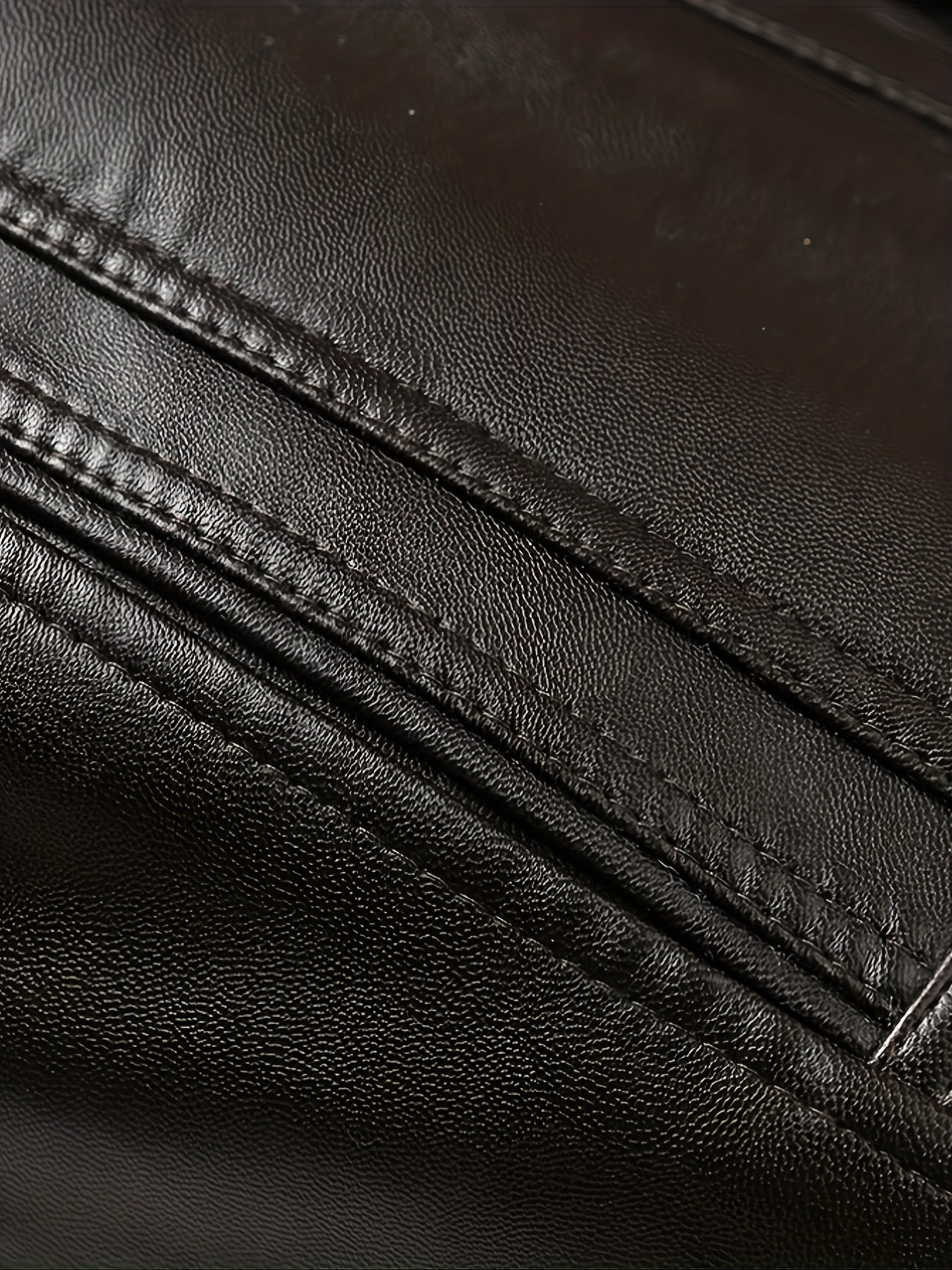 Men's PU Zip Up Faux Leather Jacket