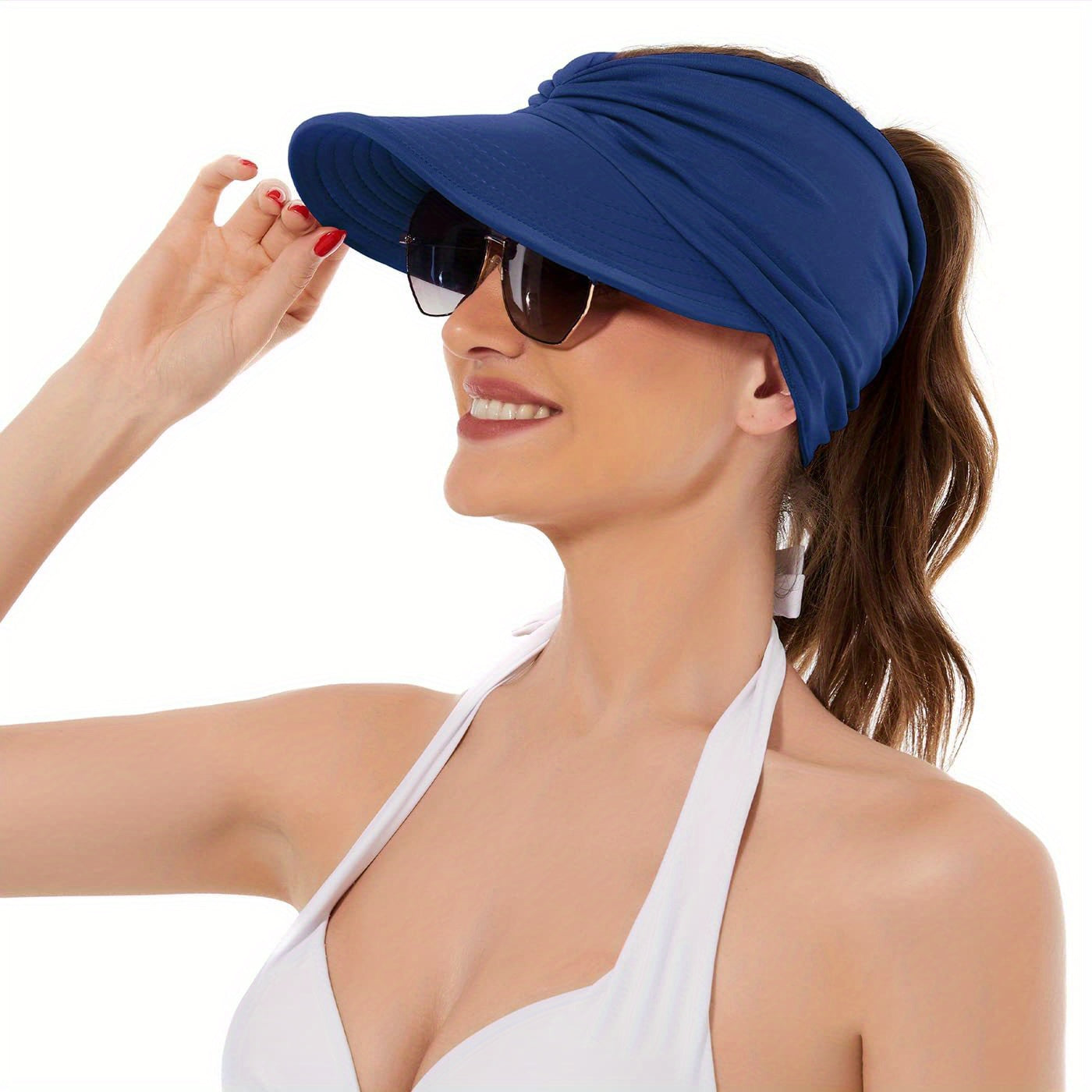 Women Sun Visor Hat UV Protection Beach Cap Packable Summer Hats