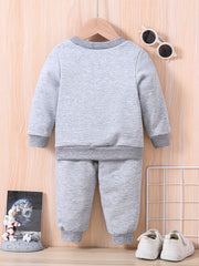Baby LITTLE MAN Print Outfit Set