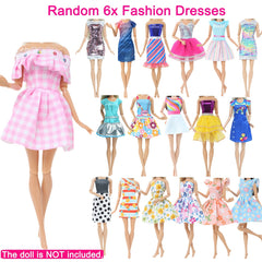43pcs Doll Clothes Set Princess Wedding Gowns Veil Mermaid