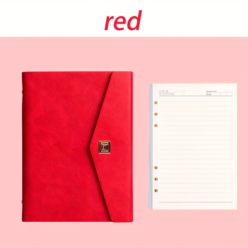 A5 Faux Leather Office Notebook Binder