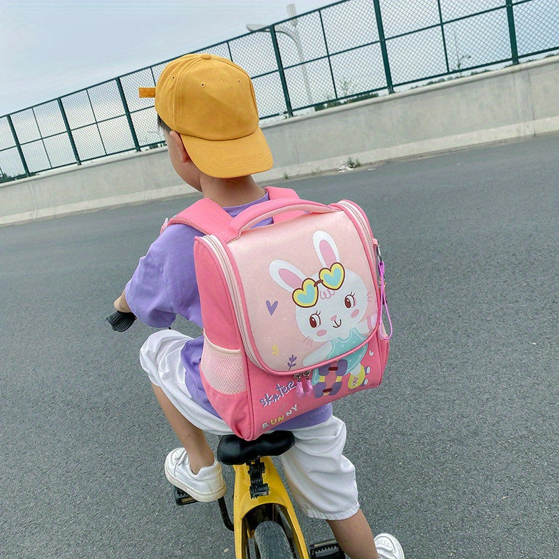 Kids' Cartoon Schoolbag Lightweight Backpack Rabbit Astronaut Kindergarten Bag