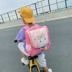 Kids' Cartoon Schoolbag Lightweight Backpack Rabbit Astronaut Kindergarten Bag