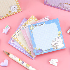 Cute Rabbit Sticky Notes - Tearable Office Note Paper