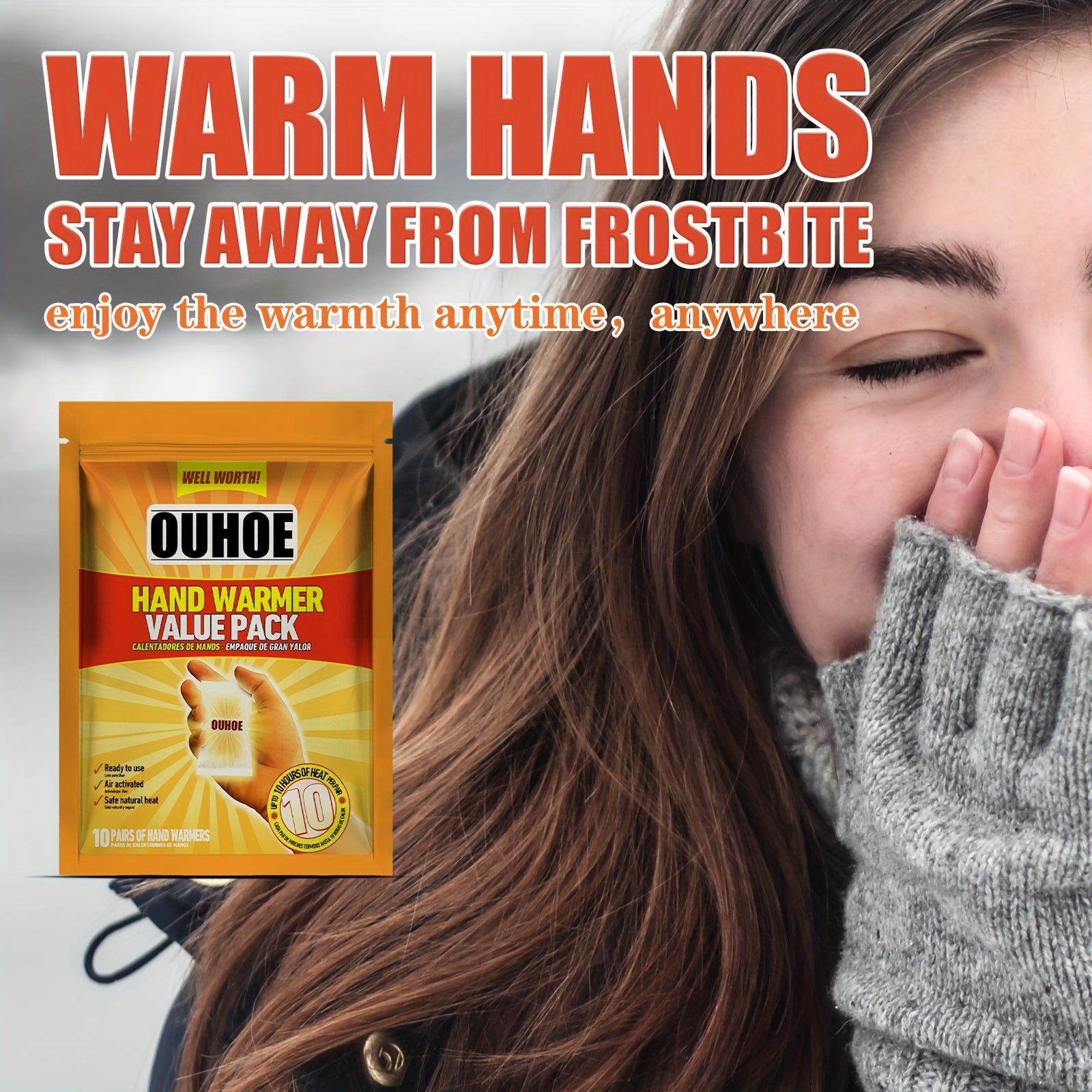 20pcs/10pcs Hand Warmers Natural Safe for Men Women Indoor Outdoor Winter Travel