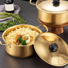 1pc Stainless Steel Ramen Pot with Lid, Noodle Cooking Pot