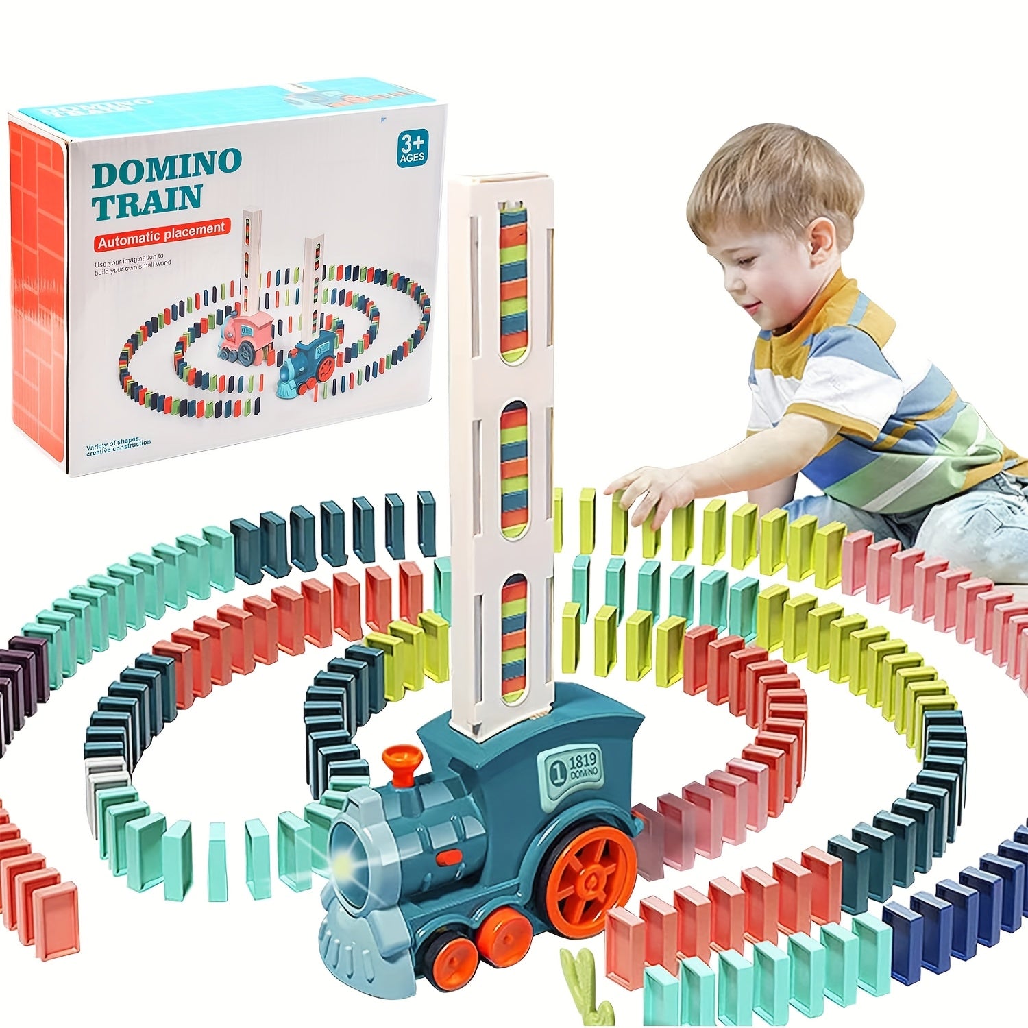 Domino Train with Lights and Sound Effects
