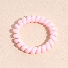 Solid Telephone Wire Scrunchie Elastic Hair Tie Accessory