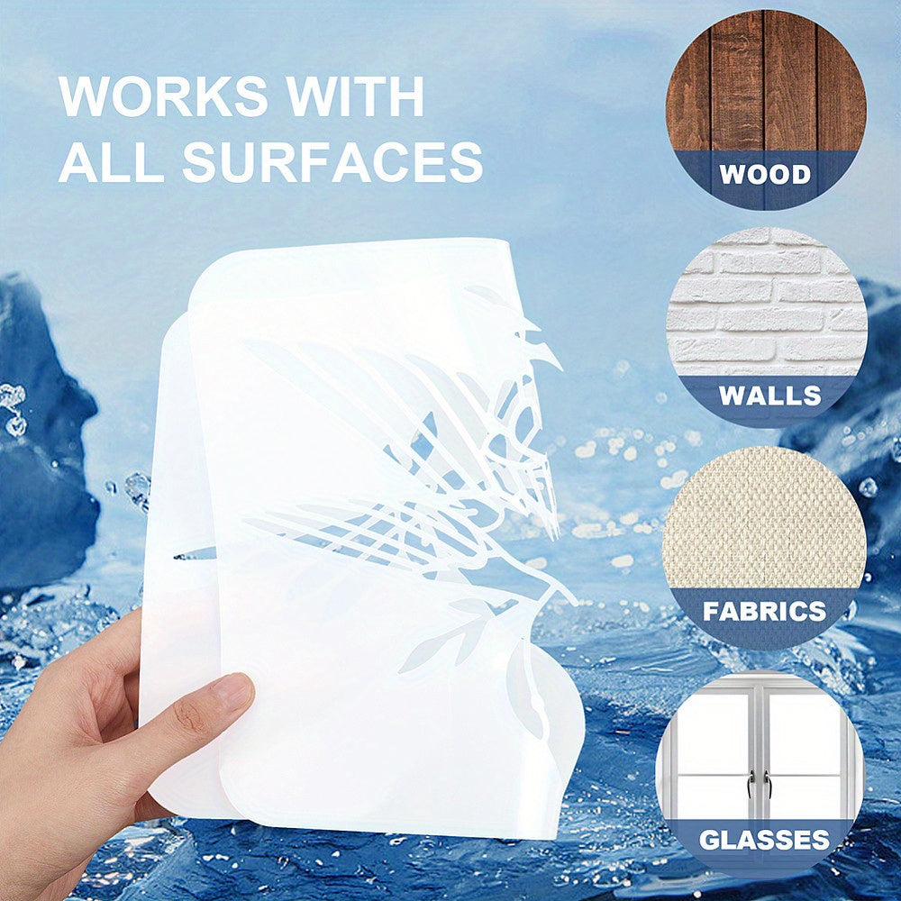 Autumn Theme Drawing Stencils with Paint Brushes