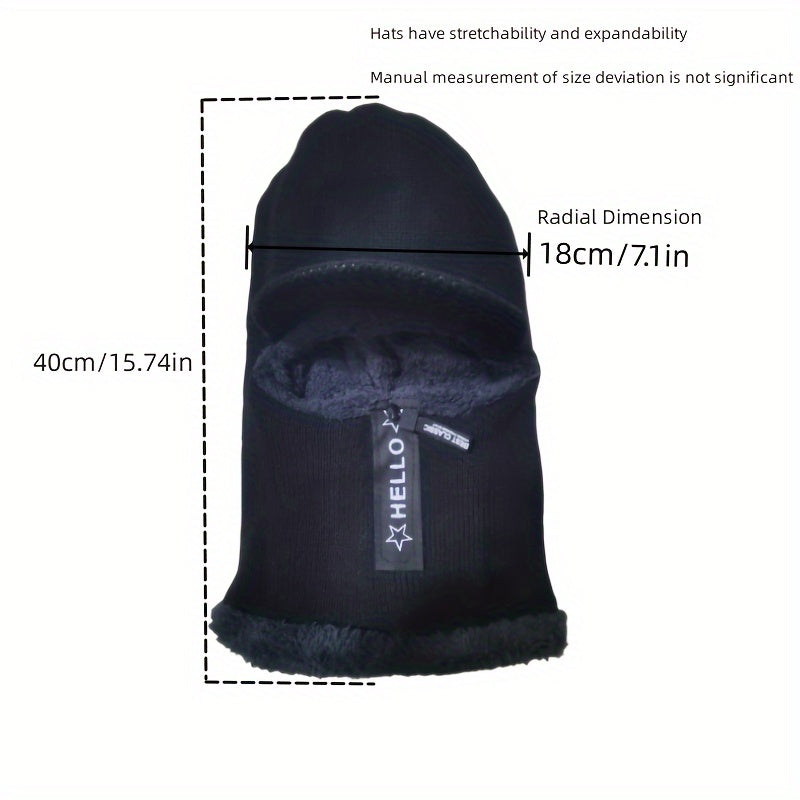 Coldproof Windproof Warm Hat Winter Zipper Fishing Balaclava Hat
