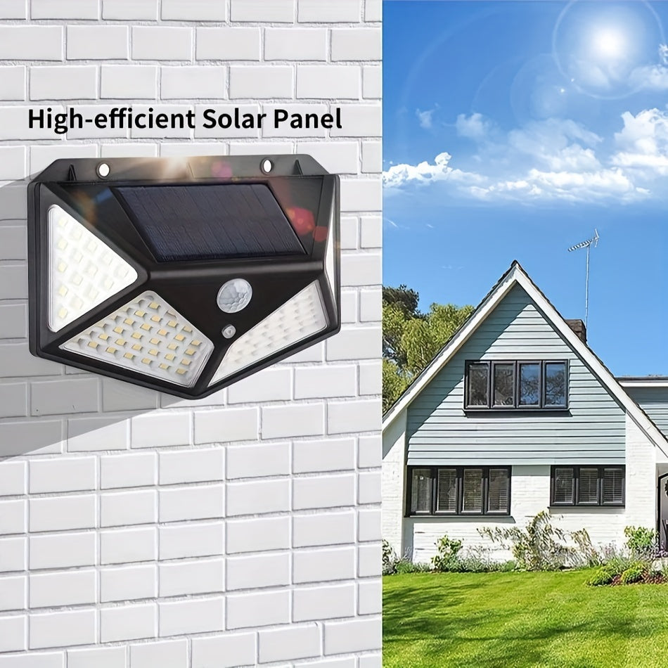 100LED Solar Wall Light Outdoor Waterproof Energy Saving