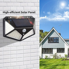100LED Solar Wall Light Outdoor Waterproof Energy Saving