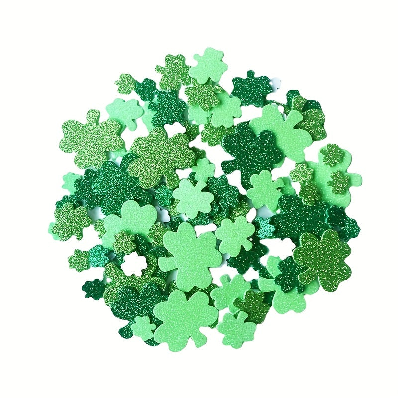 80pcs St Patrick's Clover Stickers Shamrock Seal Labels Adhesive Label