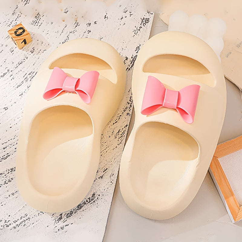 Girls Bowknot Slippers Non Slip Lightweight for Indoor Shower Pool