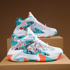 Men's Block Basketball Shoes Lace Up Sneakers