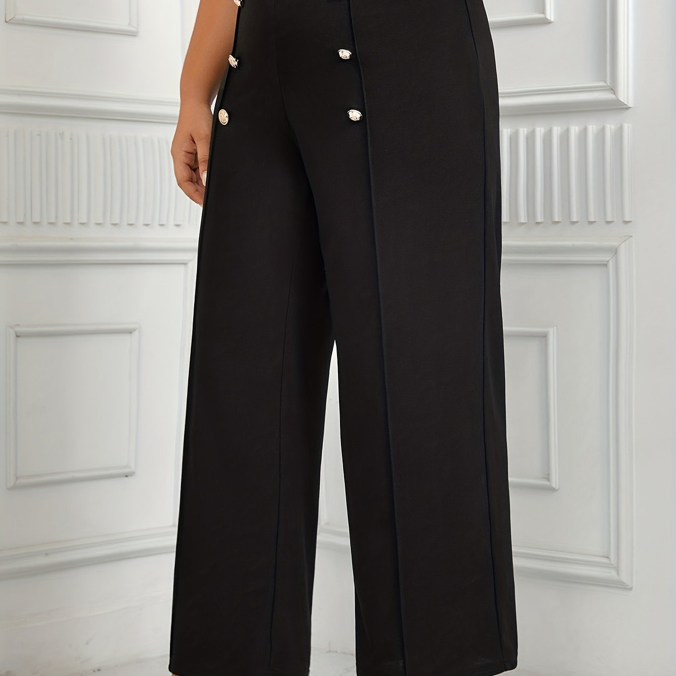  High Rise Wide Leg Trousers
